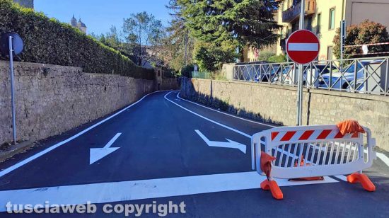 Viterbo - Via del Pilastro - Il tratto a senso unico