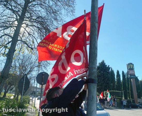 Viterbo - Presidio Pro Palestina davanti al McDonald's di Valle Faul