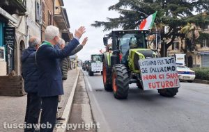 Vetralla - Agricoltori in protesta, trattori in marcia verso Roma