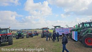 Roma - Agricoltori in protesta sulla Nomentana