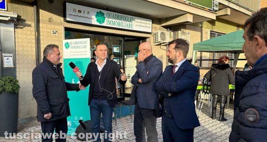 Viterbo - L'inaugurazione di Quadrifoglio immobiliare