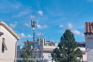 Viterbo - Il gruppo di antenne tra via Vicenza e via Brenta
