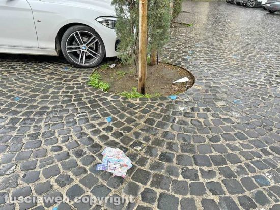 Viterbo - L’area pedonale di piazza della Trinità