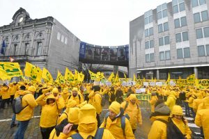 La protesta di Coldiretti a Bruxelles