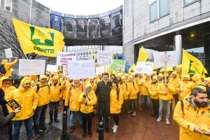 La protesta di Coldiretti a Bruxelles