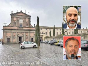 Viterbo - Piazza della Trinità - Nei riquadri Stefano Floris ed Emanuele Aronne