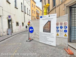 Viterbo - I lavori alla scuola media Tecchi