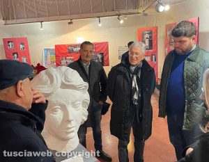 Viterbo - Via Saffi - La mostra sul trasporto della macchina di Santa Rosa
