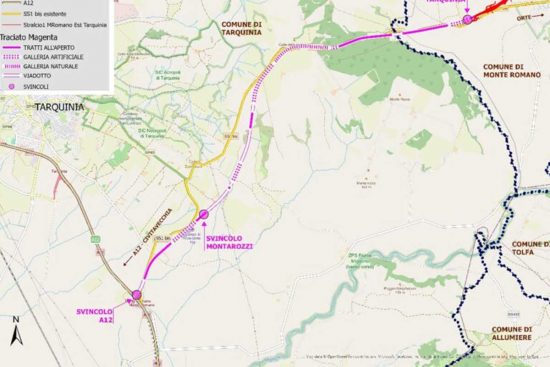Trasversale - L'ipotesi di tracciato magenta