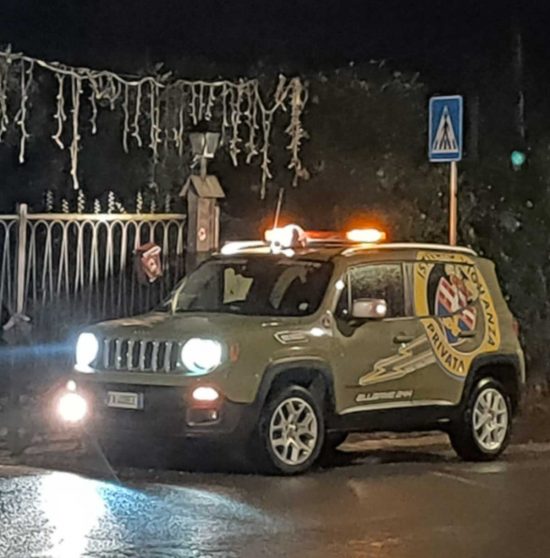 Una pattuglia dell'Istituto di vigilanza della provincia di Viterbo