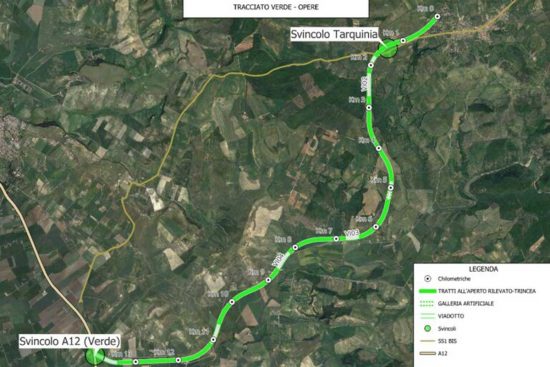 Trasversale - L'ipotesi di tracciato verde