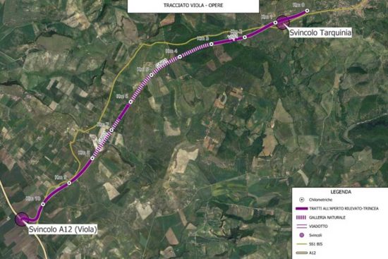 Trasversale - L'ipotesi di tracciato viola