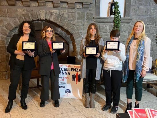 Viterbo - Eccellenza donna: il premio a Mariella Gentile, Stefania Mancini, Angelica Bettini e Ivana Crispoldi