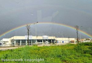 Viterbo - Doppio arcobaleno dopo la tempesta