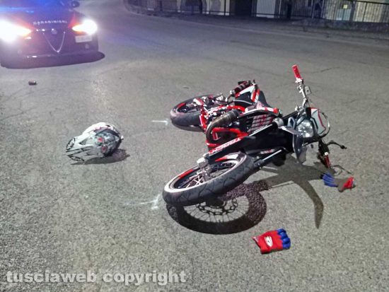 Montefiascone - Scontro auto-moto sulla Umbro Casentinese