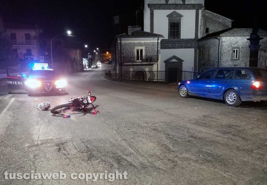 Montefiascone - Scontro auto-moto sulla Umbro Casentinese