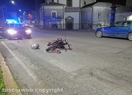 Montefiascone - Scontro auto-moto sulla Umbro Casentinese