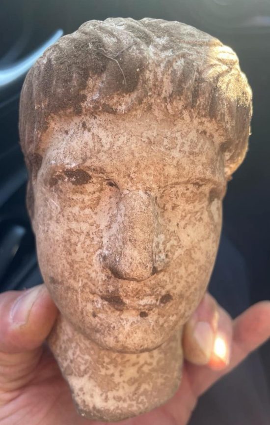 Fabrica di Roma - La testa marmorea scoperta a Falerii Novi