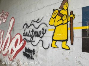 Murales via Francigena vandalizzato