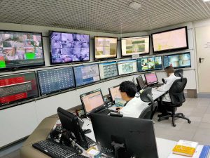 Viterbo - La centrale operativa dell'istituto di vigilanza privata