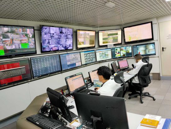 Viterbo - La centrale operativa dell'istituto di vigilanza privata