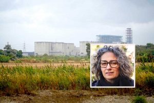 Montalto di Castro - Centrale Enel, nel riquadro la sindaca Emanuela Socciarelli