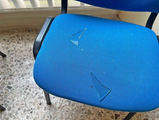 Viterbo - Sampietrino contro finestra della Provincia