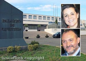 Viterbo - Tribunale - In alto Chiara Frontini, in basso Fabio Cavini