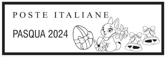 L'annullo filatelico rettangolare dedicato alla Pasqua da Poste Italiane