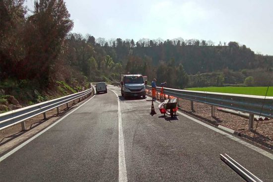 Ischia di Castro - La strada provinciale Di Castro torna su due corsie