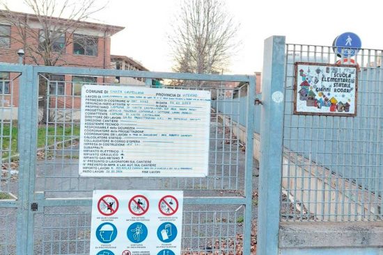 Civita Castellana - I lavori alla scuola Gianni Rodari