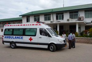 Un'ambulanza in Tanzania