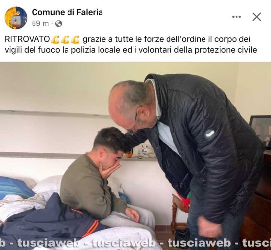 Ritrovato Adrian Nicu Pruna - Il post del comune di Faleria