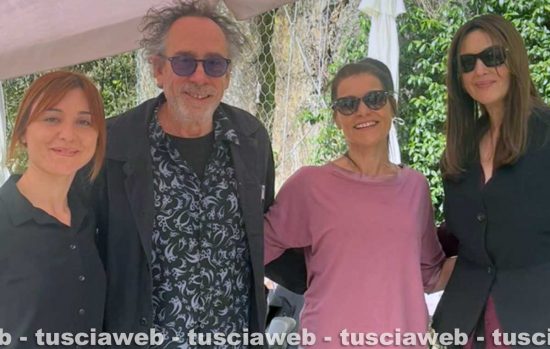 Tim Burton e Monica Bellucci a pranzo a Calcata