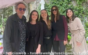 Tim Burton e Monica Bellucci a pranzo a Calcata