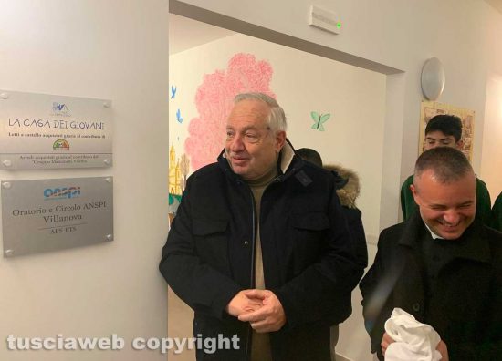 Viterbo - L'inaugurazione e la benedizione della Casa per i giovani - L'imprenditore Piero Camilli