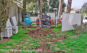 Viterbo - Un cantiere in viale Raniero Capocci