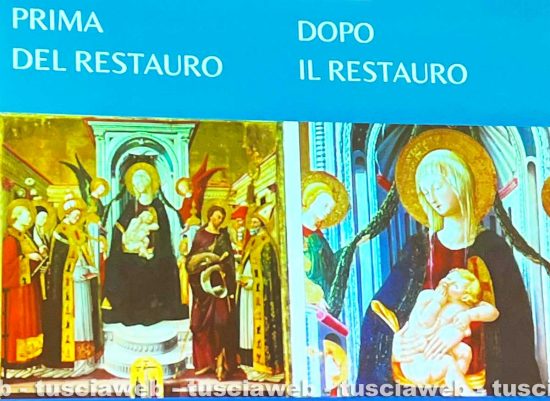Viterbo - Il restauro del dipinto di Neri di Bicci