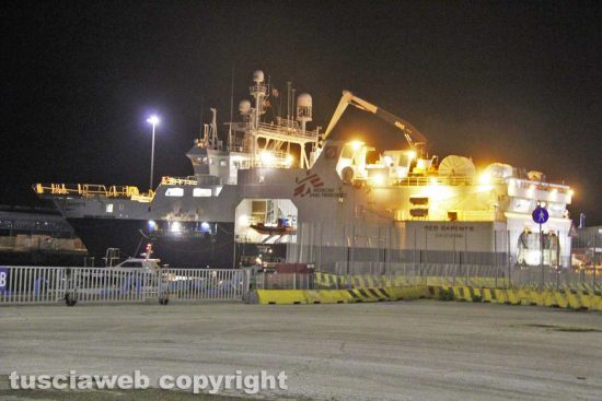 Civitavecchia - La Geo Barents arrivata ieri notte in porto