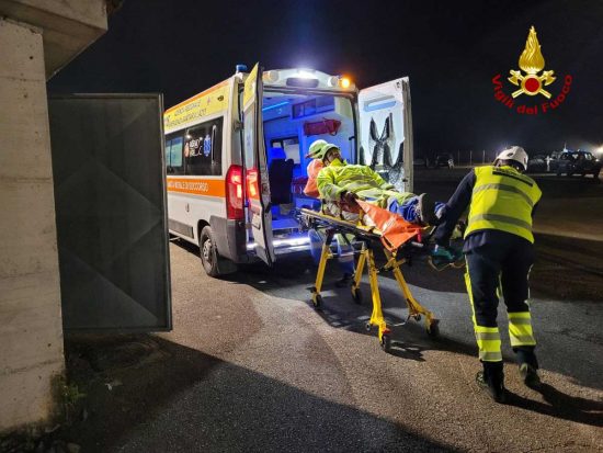 Orte - L'esercitazione dei vigili del fuoco
