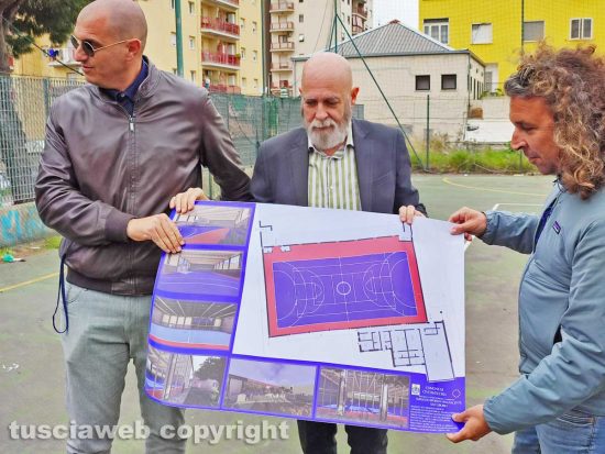 Civitavecchia - Iacomelli, Tedesco e Perello inaugurano il cantiere del palasport