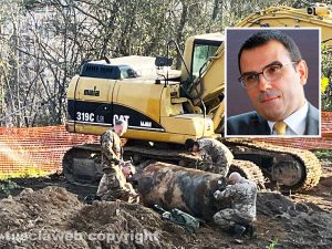 Viterbo - La bomba in via De Gasperi - Nel riquadro Sergio Saggini