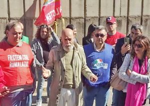 Civitavecchia - Tedesco con sindacati e lavoratori