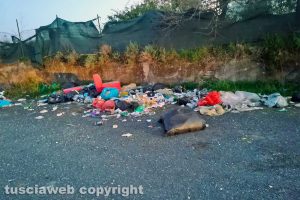 Viterbo - Discarica a cielo aperto lungo la Tuscanese