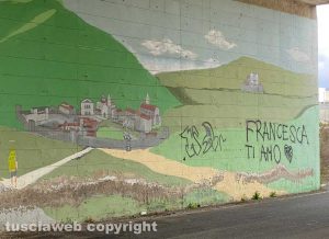 Murales via Francigena vandalizzato 