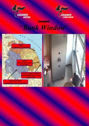 Carabinieri - Rapine in banca - Operazione Bank Windows