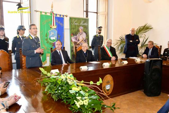 Onano - San Matteo patrono della Guardia di finanza, in comune consegnata la bolla papale di designazione