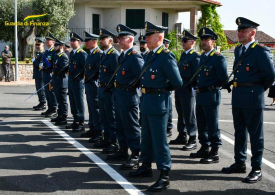 Castiglione in Teverina - Guardia di finanza - La cerimonia di intitolazione di una stele al militare Pierino Corinti