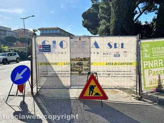 Viterbo - I lavori per la passeggiata ecologica lungo le mura