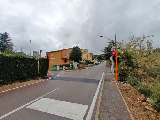 Bassano Romano - Il nuovo semaforo all'incrocio Sant'Andrea